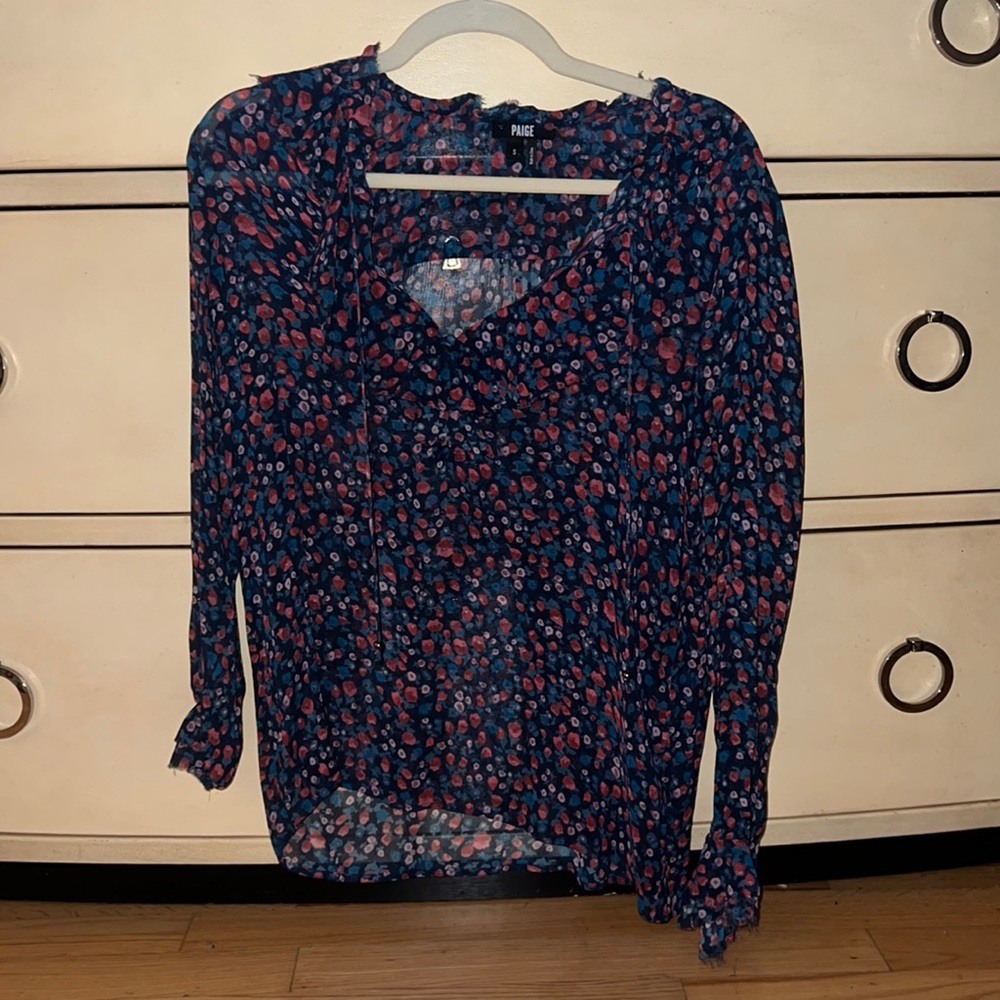 Paige floral silk blouse!